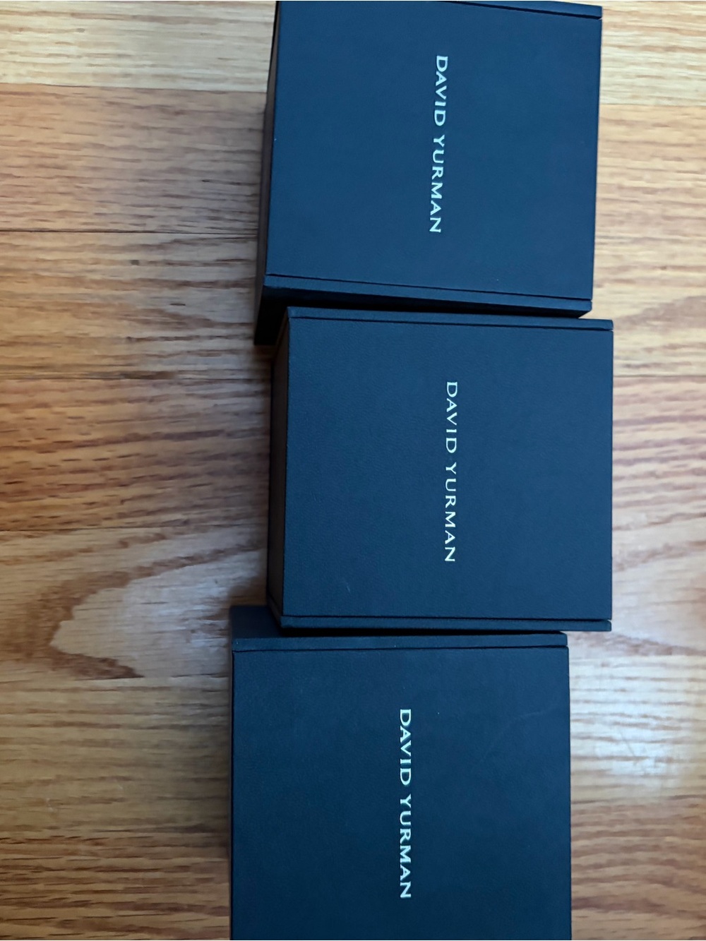 David Yurman Black Jewelry Boxes Trio